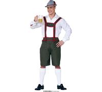 Trachtenhose Bavarian Style Traditionelle Mode Gemütlichkeit Volkstümliche Kleidung Festliche Tracht Alpenkultur, Taille : 46 - 48 (S) Couleur : Vert