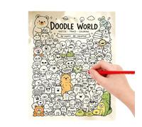 Tracing Book - 29.7x21cm Kids Cartoon Drawing Workbook Activity