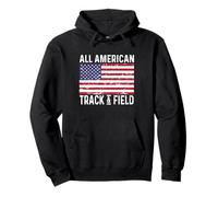 Track and Field 4th of July All American Flag USA Sweat à Capuche