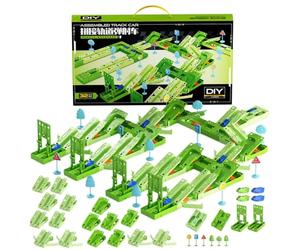 Track Car Toys | Cool Fun Interactive Flexible DIY Puzzle Vehicle Playset