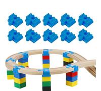 Track Connector - Train Track Connector | Toy Train Track | Train Track Accessory, Set of 10 Wooden Train Track Accessories for Kids Aged Over 3 Years Old, Train Set Accessory, Wooden Train Track