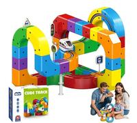 Track Fusion Toy Magic Rail Cube Train Set, Nouveau Train Électrique Cube À Rail Magnétique 3D 2026, Ensemble de Trackfusion pour Enfants, Disposition Créative 81PCS