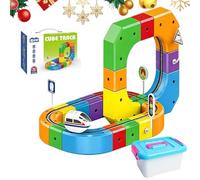 Track Fusion Toy, Nouvel Ensemble de Train Magic Rail Cube 2026, mises en Page 3D intégrées, Train magnétique Rail Cube, Ensemble de Train électrique, Train Trackfusion, Cadeau 51PCS