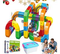 Track Fusion Toy, Nouvel Ensemble de Train Magic Rail Cube 2026, mises en Page 3D intégrées, Train magnétique Rail Cube, Ensemble de Train électrique, Train Trackfusion, Cadeau 123PCS