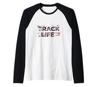 Track Life Track and Field Athlete Running Track Manche Raglan