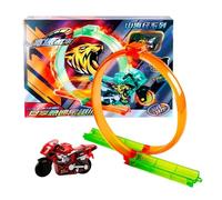 Track Motorcycle Toy - 12 inch Fun Stunt Racing Toy | ABS Stunt Track Model - Inertia Motorcycle with Tracks for Preschool Kids Hand Eye Coordination and Imaginative Play