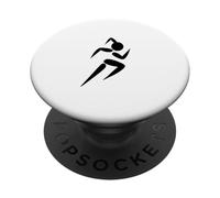 Track Sprinter Queue de Cheval Stick Figure Running Club Runner PopSockets PopGrip Adhésif