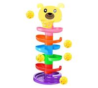 Track Turning Slide Ball Tower - 6 Cute Rolling Ball Tower with Balls