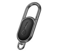 Tracker Bluetooth AirTag Compatible Apple Find My avec Fixation Mousqueton Hoko Noir