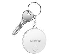 Tracker Bluetooth GPS FindTag format Porte-clés compatible Apple Find My Swissten Blanc