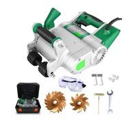 Tracker de mur, Machine de rainurage électrique de mur de 1100W, Machine de découpe de mur de béton suspendue, lame d’alliage de 25mm + 35mm, ajustement de profondeur de 20-30M