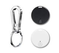 Tracker GPS et Bluetooth, compatible avec iOS et Android, pour valises, animaux, vélos, avec alarme antivol et porte-clés mousqueton en métal
