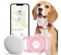 Tracker intelligent pour collier - Traqueur de localisation pour chien avec support, pas de frais mensuels, dispositif de suivi anti-perte pour animaux de compagnie, bagages, sangles de sac