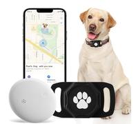 Tracker intelligent pour collier - Traqueur de localisation pour chien avec support, pas de frais mensuels, dispositif de suivi anti-perte pour animaux de compagnie, bagages, sangles de sac