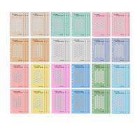 Tracker pour défis d'économie d'argent - Feuilles A6 pour tracker d'économie d'argent de 48 pièces, recharge pour flyers, papier d'impression émaillé | Classeur à 6 anneaux, inserts, planificateur d