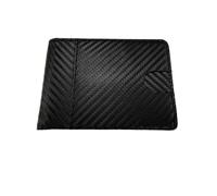 Tracker Tag Portefeuille pour homme, porte-cartes et blocage RFID, MagSafe amovible, en fibre de carbone avec fenêtre pour carte d'identité et pince à billets (noir)