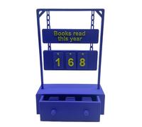 Trackers de livres avec plaques suspendues et tiroir de rangement pour lire cette année Compteur de lecture Accessoires Cadeau Outil d'affichage de défi de lecture