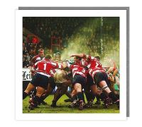 Tracks Publishing Carte d'anniversaire vierge pour homme - Carte générale pour homme - Jeu de rugby Maul - Écologique et recyclable