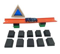 TrackSmith - 10 Adaptateurs de Circuit de Voiture Enfant pour Construire des ponts avec des Briques compatibles Duplo