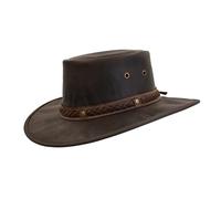 Traclet Chapeau Cuir Kangourou Squashy Marron