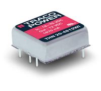 TracoPower THN 20-2422WI Convertisseur CC/CC pour circuits imprimés 24 V/DC 12 V/DC, -12 V/DC 833 mA 20 W Nbr. de sorties: 2