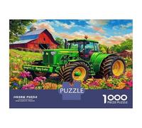 Tracteur 1000 Pièces Coffret Puzzle Puzzle Premium Carton Solide - DIY Familial Trop Amusant, Belle Déco, Cadeau D’Anniversaire pour Adultes Et Enfants 52x38cm/1000pcs