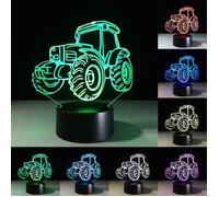 Tracteur 3D LED Lumière de Nuit 7 Couleurs Tactile Bébé Sommeil Éclairage Lampe de Table De Voiture Salon Lampe Enfants Cadeau