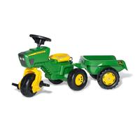 Tracteur à Pédale Rolly Toys avec Remorque RollyTrac John Deere - Idéal pour les Enfants de 2,5 à 5 Ans