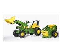 Tracteur à Pédale Rolly Toys RollyJunior John Deere avec Remorque pour Enfants