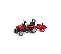 Tracteur à pédales Case IH avec remorque - Rouge