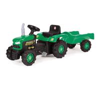 Tracteur à pédales - Dolu - Avec remorque - Vert - Pour enfants à partir de 3 ans - Mixte