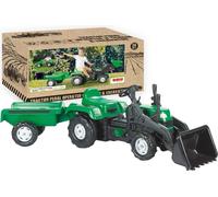 Dolu Tracteur à pédales avec remorque et pelleteuse Vert