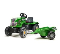 Falk Tracteur à pédales Terra Maxx Enfant avec remorque, dès 2 Ans | Capot ouvrant et assise réglable