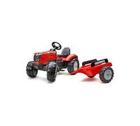 Tracteur à pédales FALK Massey Ferguson S8740 remorque détachable assise réglable Rouge