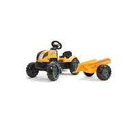 Tracteur à pédales FALK Mighty Builder - avec remorque, capacité 30 kg, jaune/noir