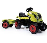 Tracteur a pédales Farmer XL + Remorque - SMOBY - CLAAS - Siege ajustable - Capot ouvrant - Vert