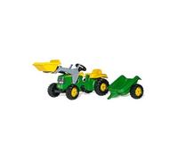 Rolly Toys Tracteur à pédales enfant 023110 Rollykid John Deere Pell Lader avec remorque