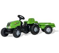 Rolly Toys- Tracteur à pédales + remorque, 01 216 9, De Couleur Vert