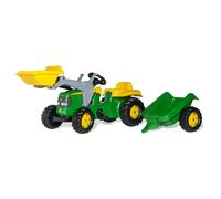 Tracteur à pédales Rolly Toys avec remorque rollyKid John Deere pour enfants de 2,5 à 5 ans