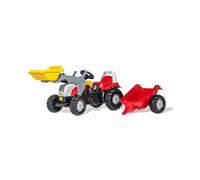 Tracteur à Pédales Rolly Toys avec Remorque RollyKid Steyr 6165 CVT pour Enfants