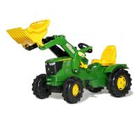 Rolly Toys- Tracteur à pédales + Pelle Avant, 61 109 6, De Couleur Vert