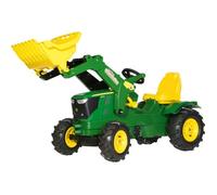 Tracteur à pédales - RollyFarmtrac - John Deere 6210R - Chargeur - Pneus silencieux - Taille enfant 104-152cm
