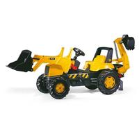 Tractopelle à pédales JCB Série Rolly Junior - taille enfant 104-152cm - Vert/Jaune