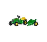 Rolly Toys - Tracteur à pédales Rolly Kid John Deere 012190 avec remorque