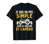 Tracteur agricole agriculteur cadeau fan tracteur mec apéro T-Shirt