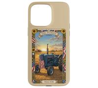 Tracteur agricole Farmer Drapeau américain Vintage Patriotique Coque pour iPhone 15 Pro Max