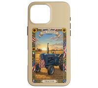 Tracteur agricole Farmer Drapeau américain Vintage Patriotique Coque pour iPhone 16 Pro Max