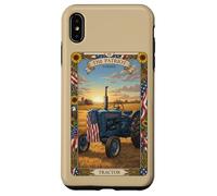 Tracteur agricole Farmer Drapeau américain Vintage Patriotique Coque pour iPhone XS Max