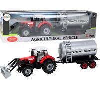 Tracteur agricole Pelleteuse avec citerne rouge