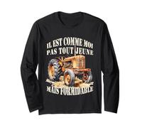 Tracteur agriculteur formidable cadeau vieux tracteur humour Manche Longue
